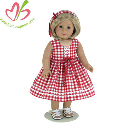 Red Gingham Doll Clothes