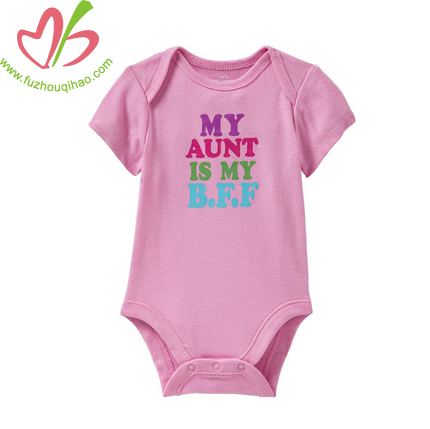summer baby rompers with custom big logo printing