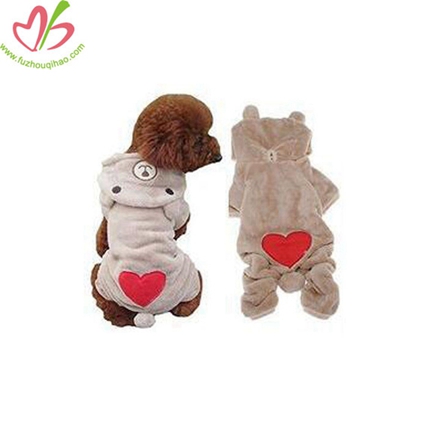 Lovely bear design cute dog outfits for small dogs