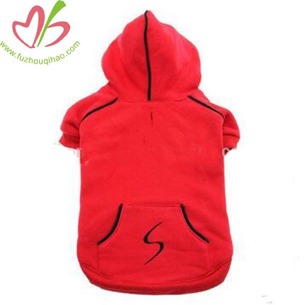 Bright Red hoodie coats Dog Clothes pet apparel