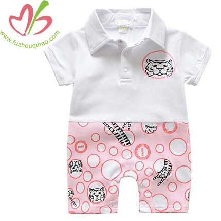 Tiger Printed Baby Bodysuit, Cotton Baby Romper