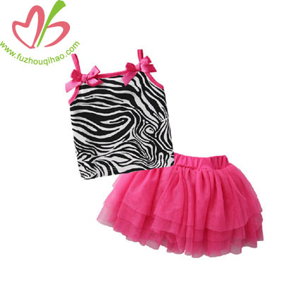 Zebra Printing Baby Tutu Skirt Sets