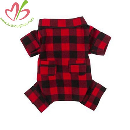 Plaid Red And Black Dog Jacket