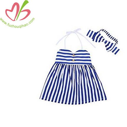 Girls 2pcs Outfits Clothes Summer Princess Dress+Headband Sets