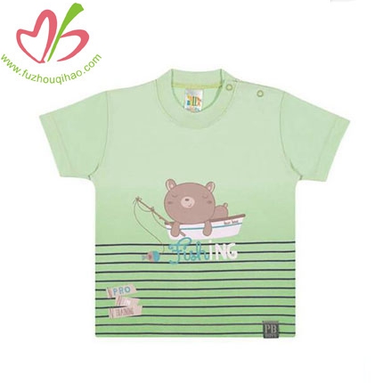 Fishing Bear Graphic Tee for Baby Boy